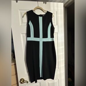 Lytur Black and Aqua Mini Dress